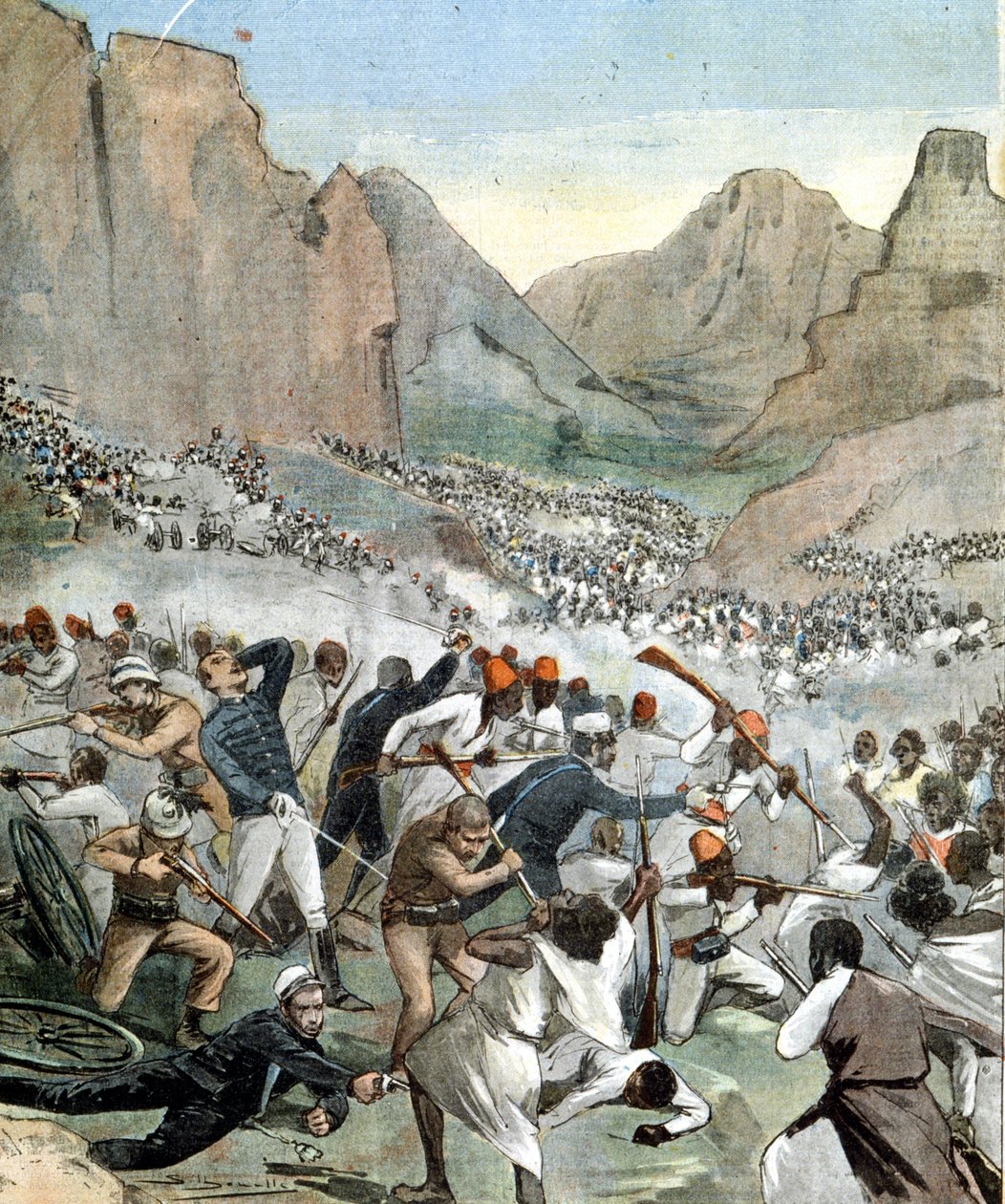 Bitva u Adoua mezi Itálií a Etiopií od Unknown artist