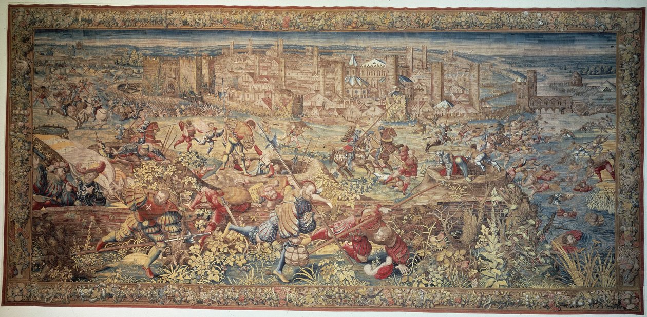 Bitva u Pavie. Gobelín. 17. století. Muzeum Capodimonte, Neapol. od Unknown artist
