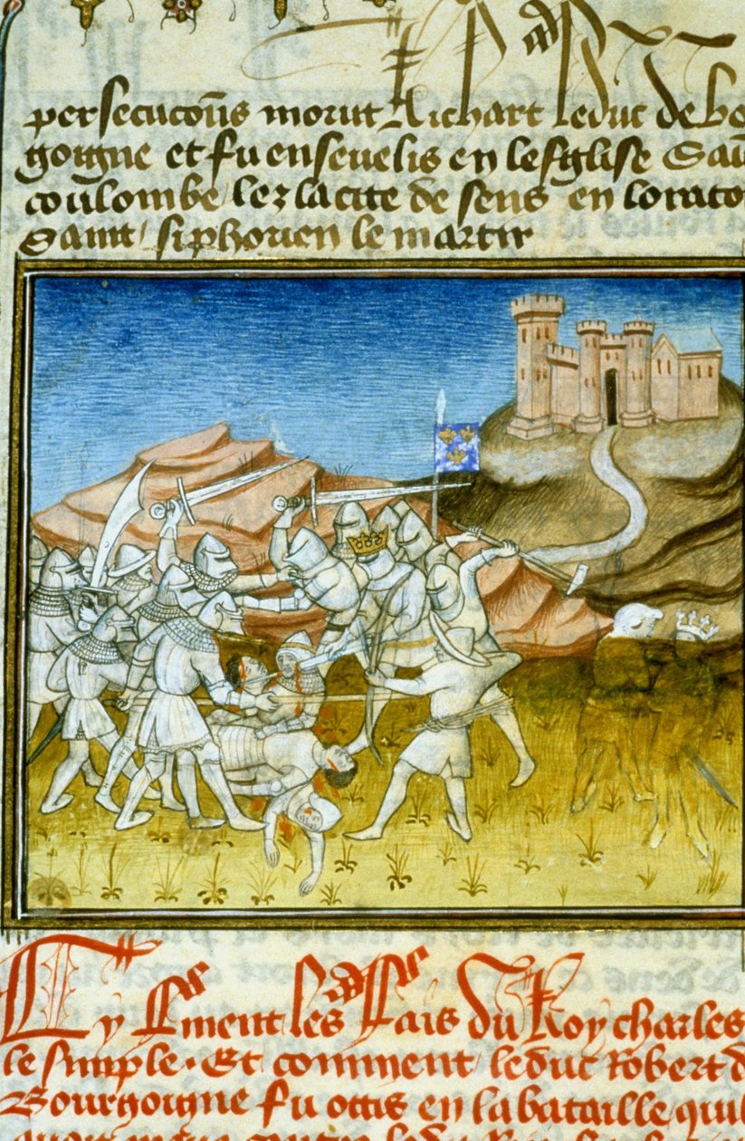 Bitva u Soissons – miniatura středověku (ref. 512 od Unknown artist