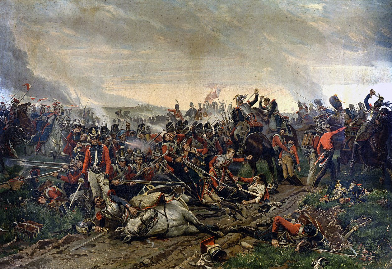 Bitva u Waterloo 18. června od Unknown artist