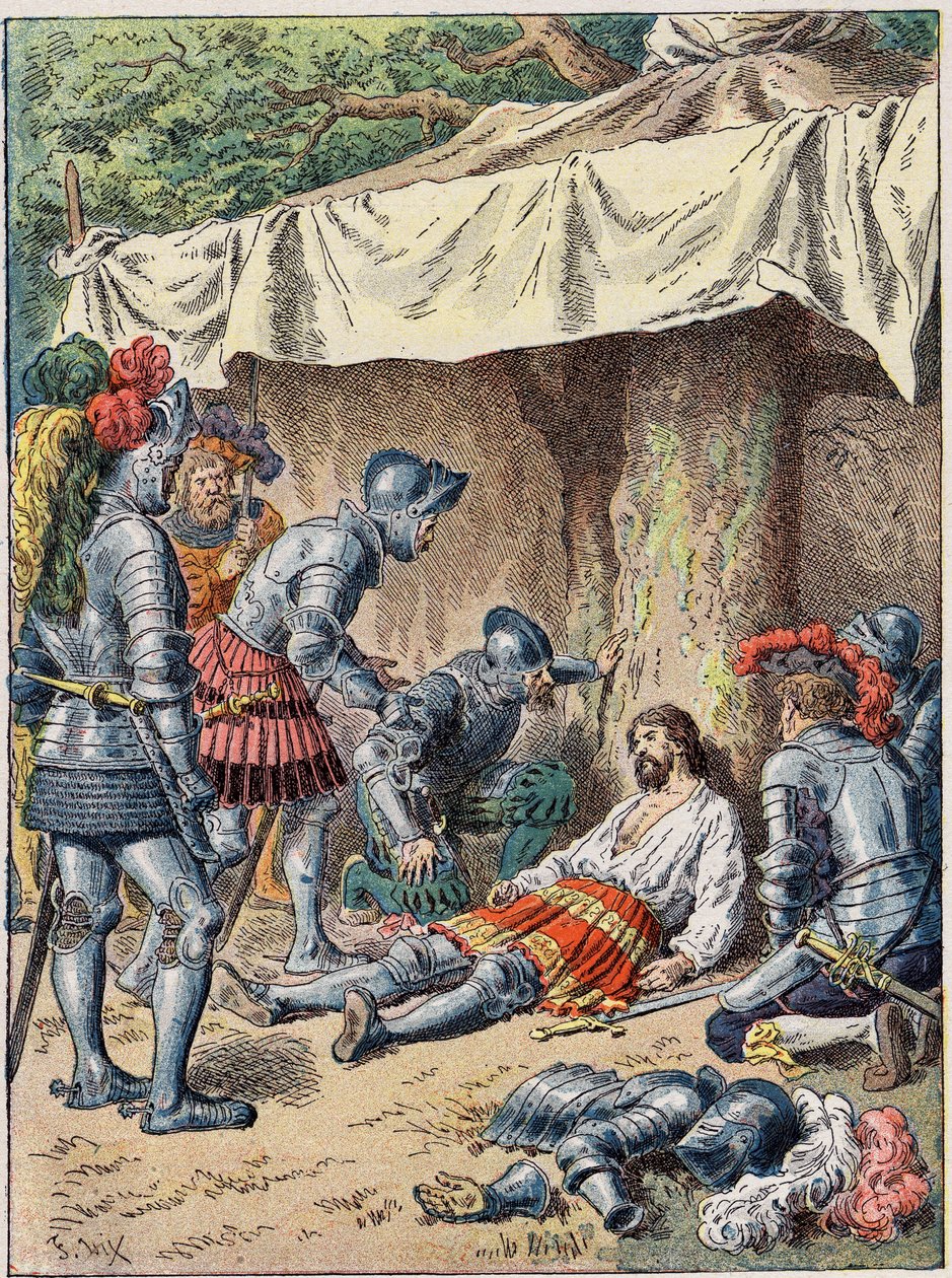 Bayardova smrt v roce 1524. od Unknown artist