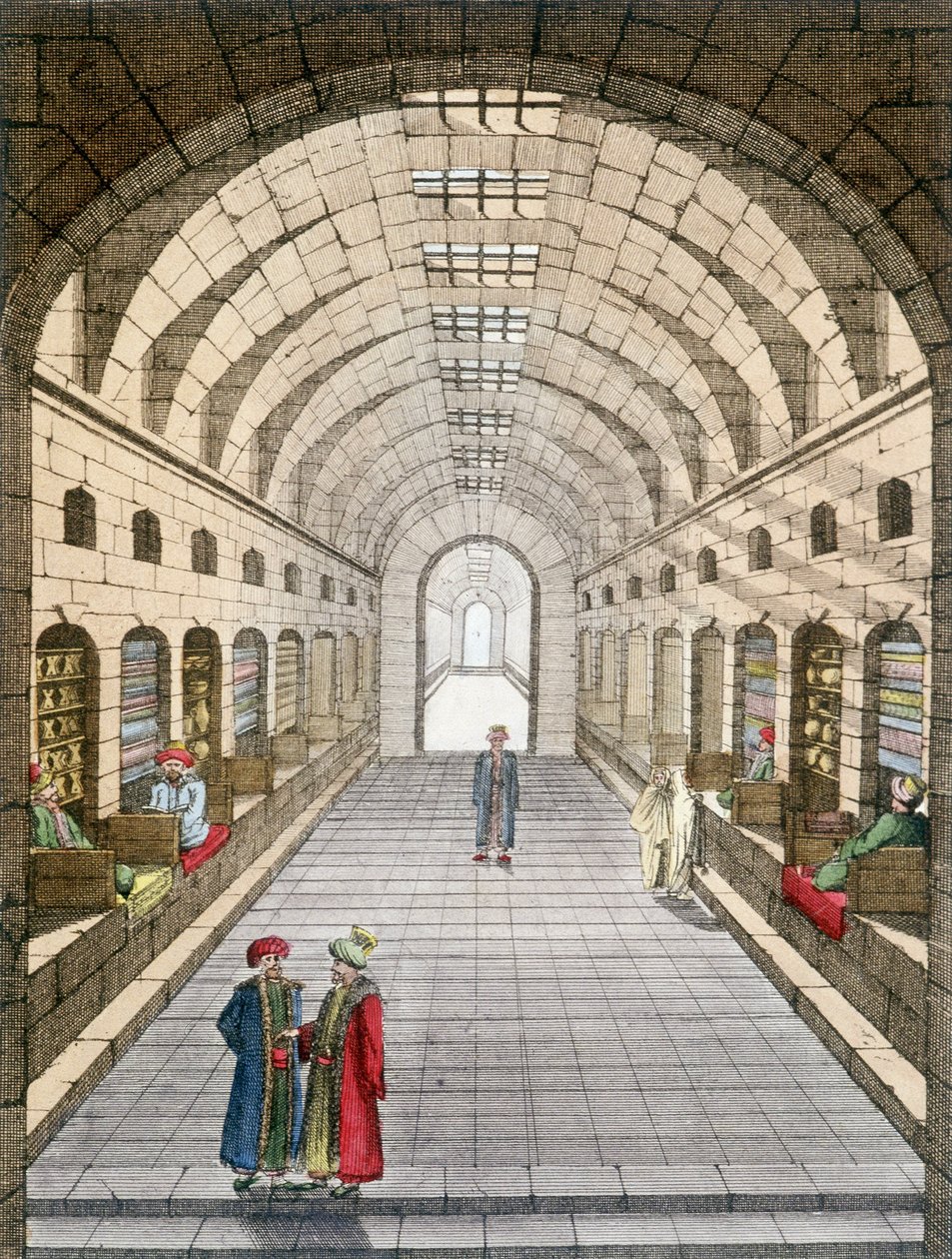 Bazar (souk) z Tunisu, Tunisko. od Unknown artist