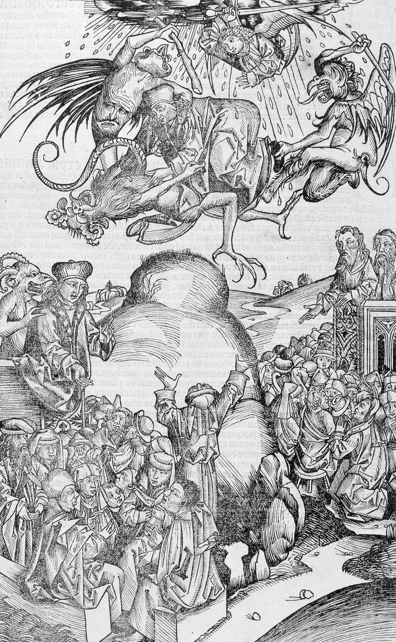 Přesvědčení a pověry. V "" Norimberských kronikách "" od Unknown artist