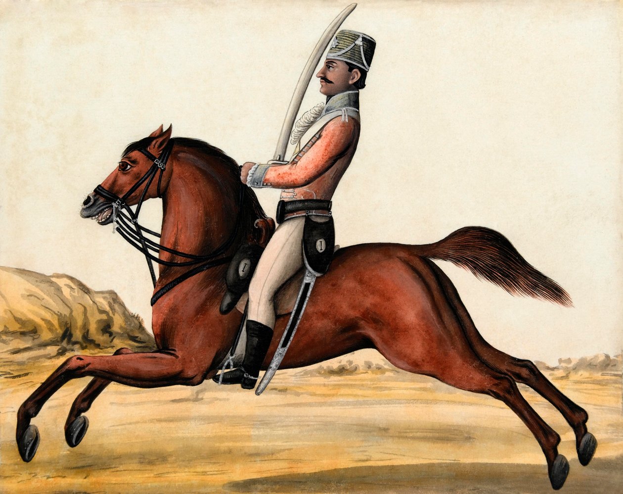 Bengálská domorodá kavalérie, circa 1788 od Unknown