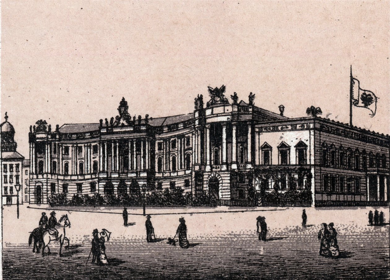 Berlín, Německo: pohled na Císařský palác Císařský hrad). v „“ Svět ilustruje 168 pohledů““ Nedatováno (konec 19. století) od Unknown artist