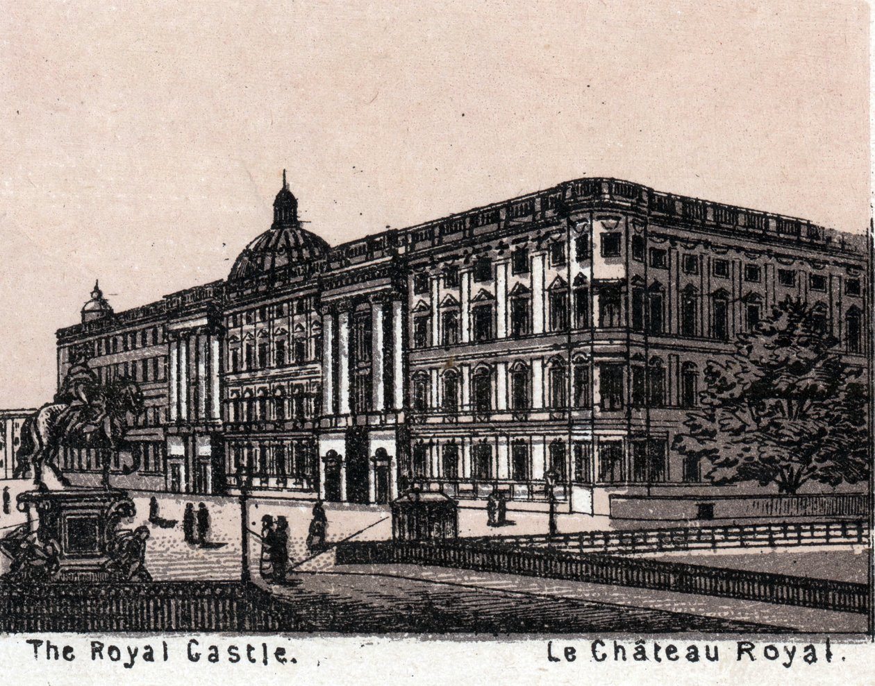 Berlín, Německo: pohled na královský hrad. v „“ Svět ilustruje 168 pohledů““ Nedatováno (konec 19. století) od Unknown artist