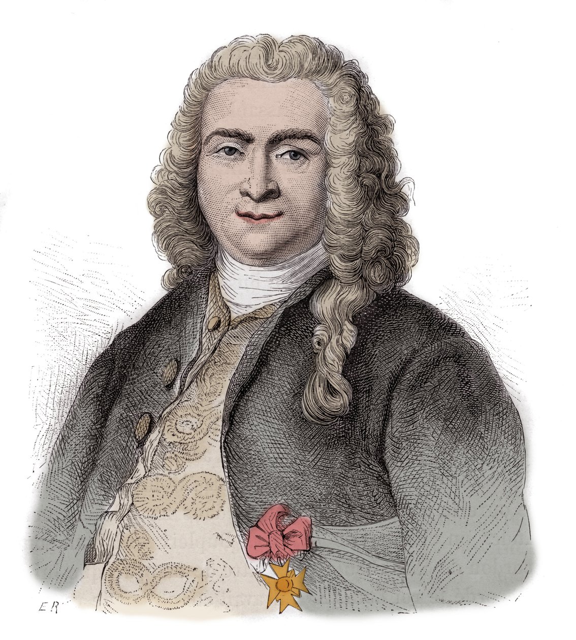 Bertrand Francois Mahe de La Bourdonnais (1699-1753), francouzský admirál, správce ve službách Compagnie francaise des Indes Orientales a guvernér Mascareignes - Bertrand-Francois Mahe de la Bourdonnais (1699-1753) - kapitán ve francouzštině a Portu od Unknown artist