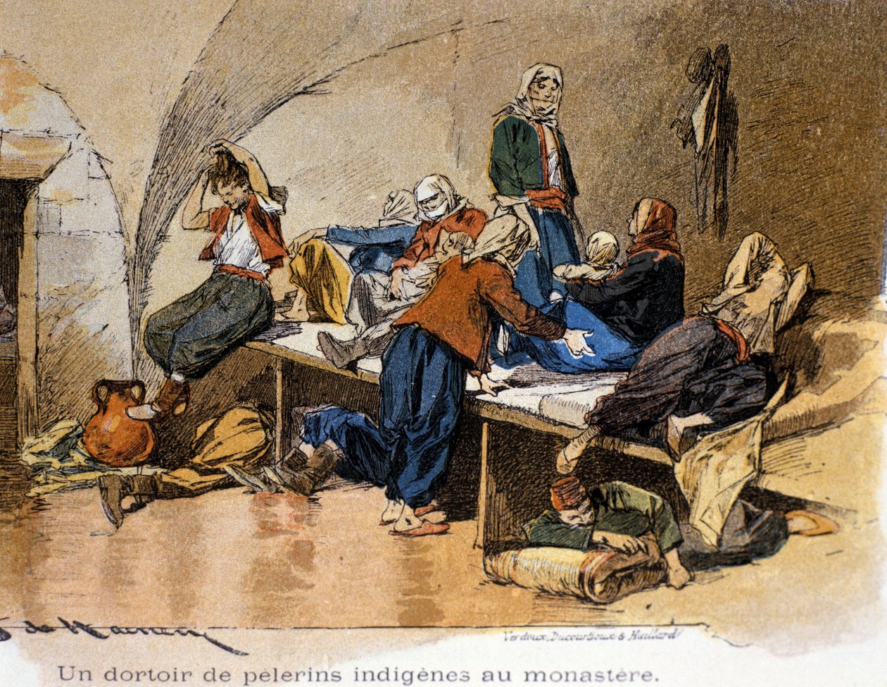 Betlém. Poutnická kolej v klášteře. 19. století. od Unknown artist