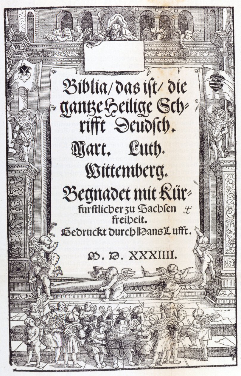 Bible Lutherova. Frontispice od Unknown artist