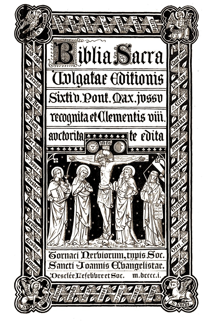 The Sacred Bible, Tournai 1881 - The Holy Bible Max. Na základě objednávky upraveného vydání Klementa VIII od Unknown artist