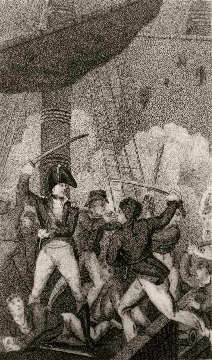 Černovous nastupuje na Pearl, velel mu poručík Maynard od Unknown artist
