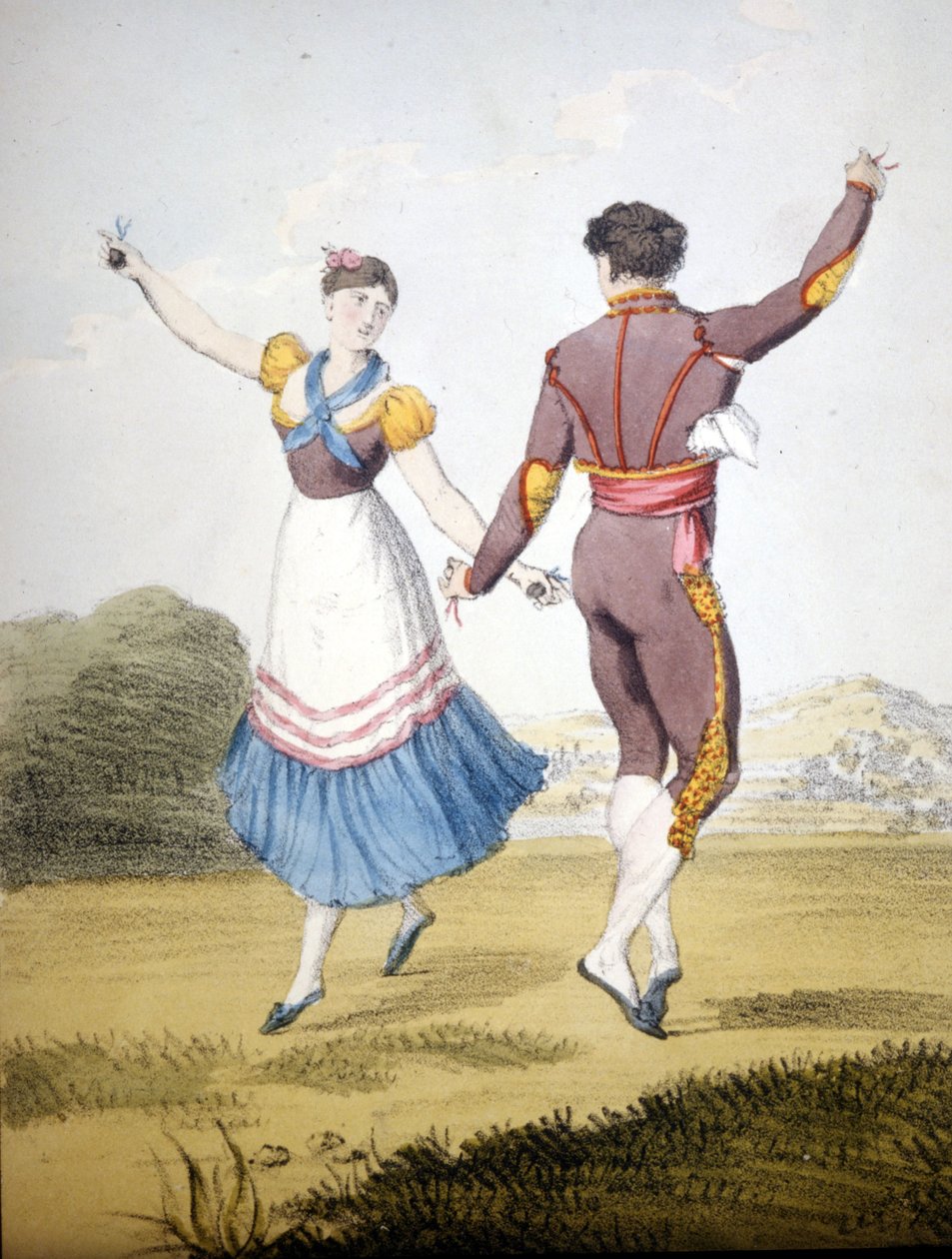 Bolero. Rytina z počátku 19. století od Unknown artist