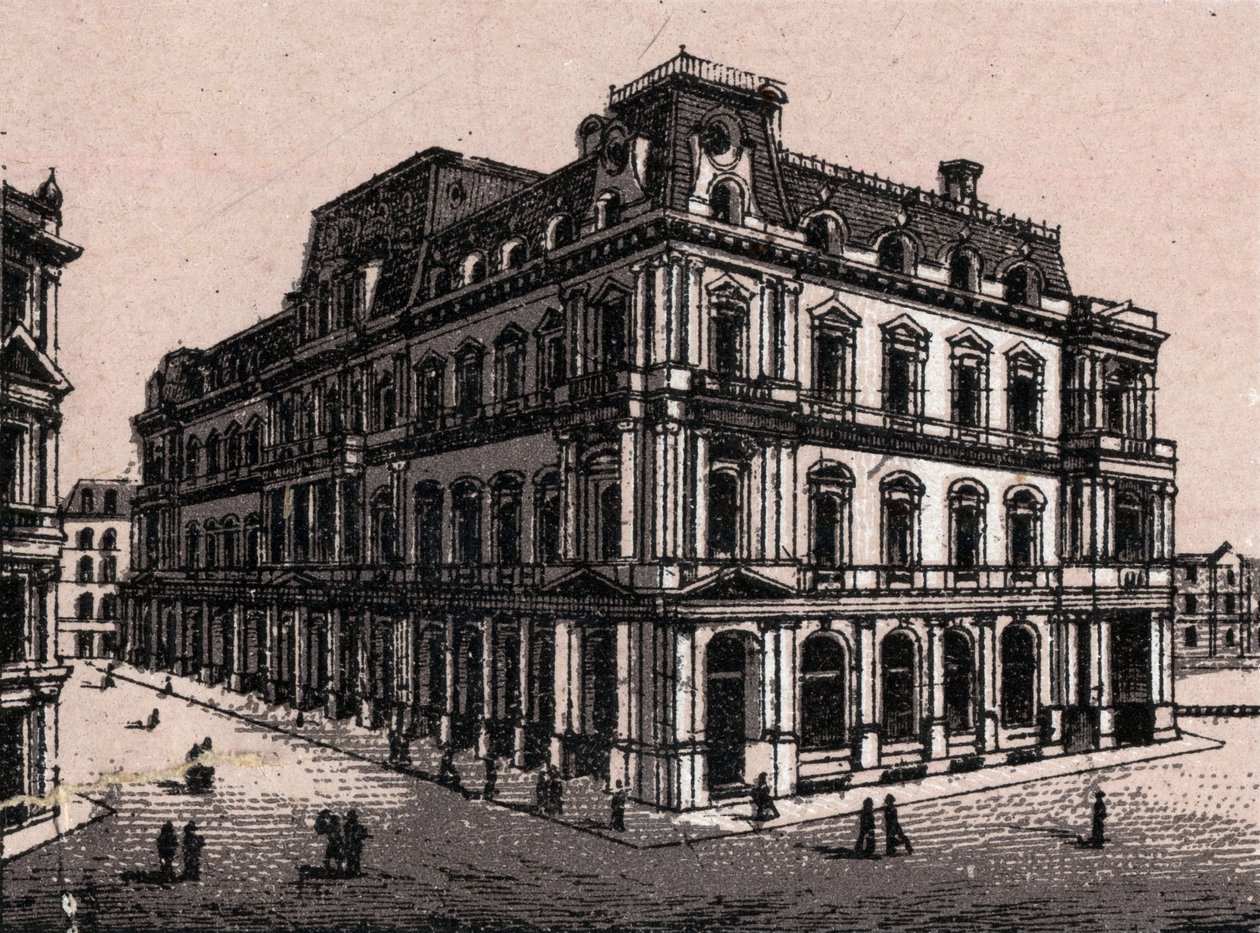 Boston, USA: pohled na poštu. v „“ Svět ilustruje 168 pohledů““ Nedatováno (konec 19. století) od Unknown artist