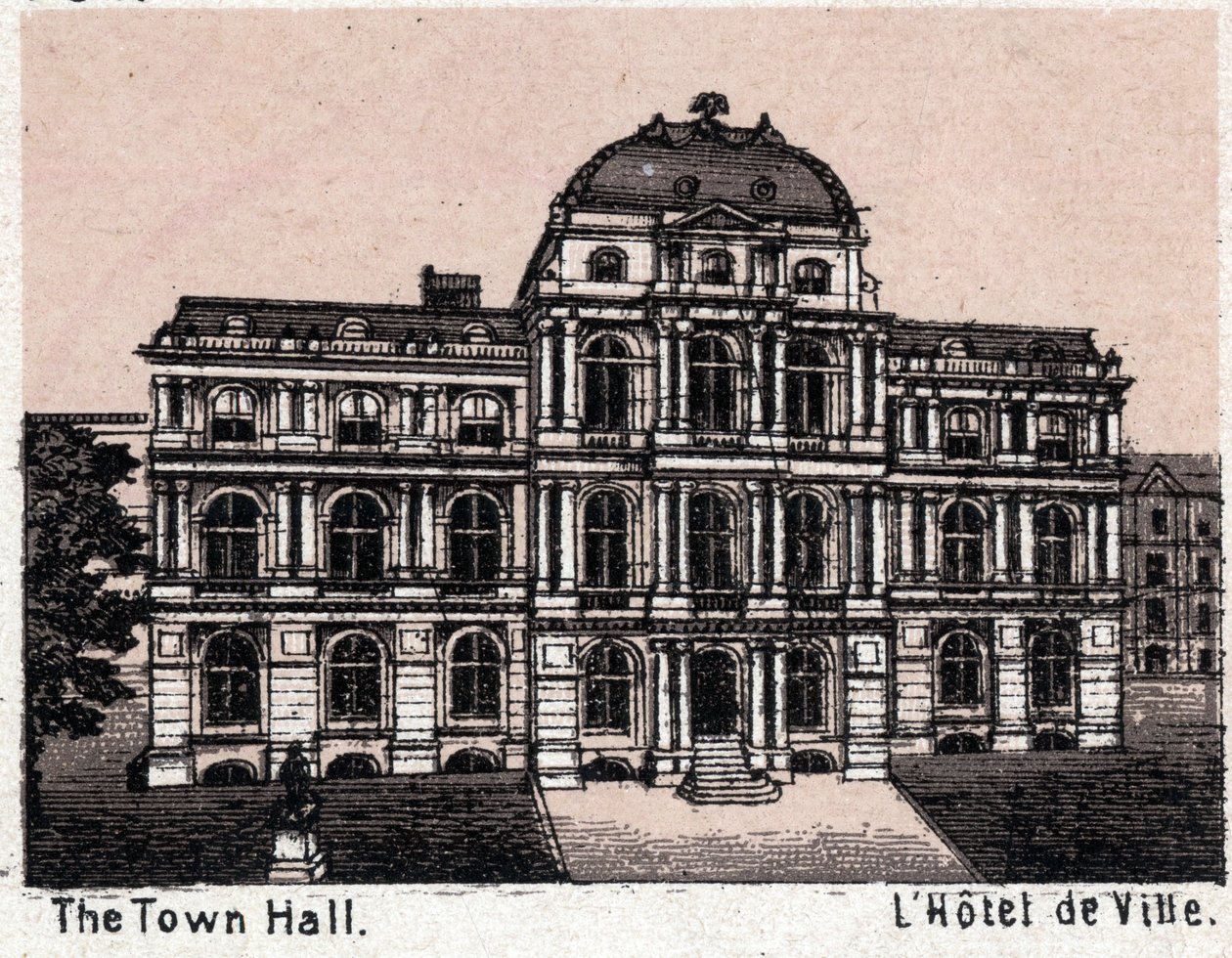 Boston, Spojené státy americké: pohled na radnici. v „“ Svět ilustruje 168 pohledů““ Nedatováno (konec 19. století) od Unknown artist