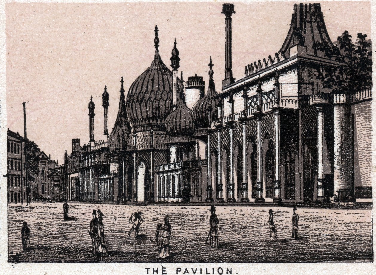 Brighton, Anglie: pohled na pavilon. v „“ Svět ilustruje 168 pohledů““ Nedatováno (konec 19. století) od Unknown artist
