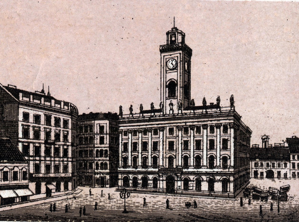Budapešť, Maďarsko: Stará radnice. v „“ Svět ilustruje 168 pohledů““ Nedatováno (konec 19. století) od Unknown artist