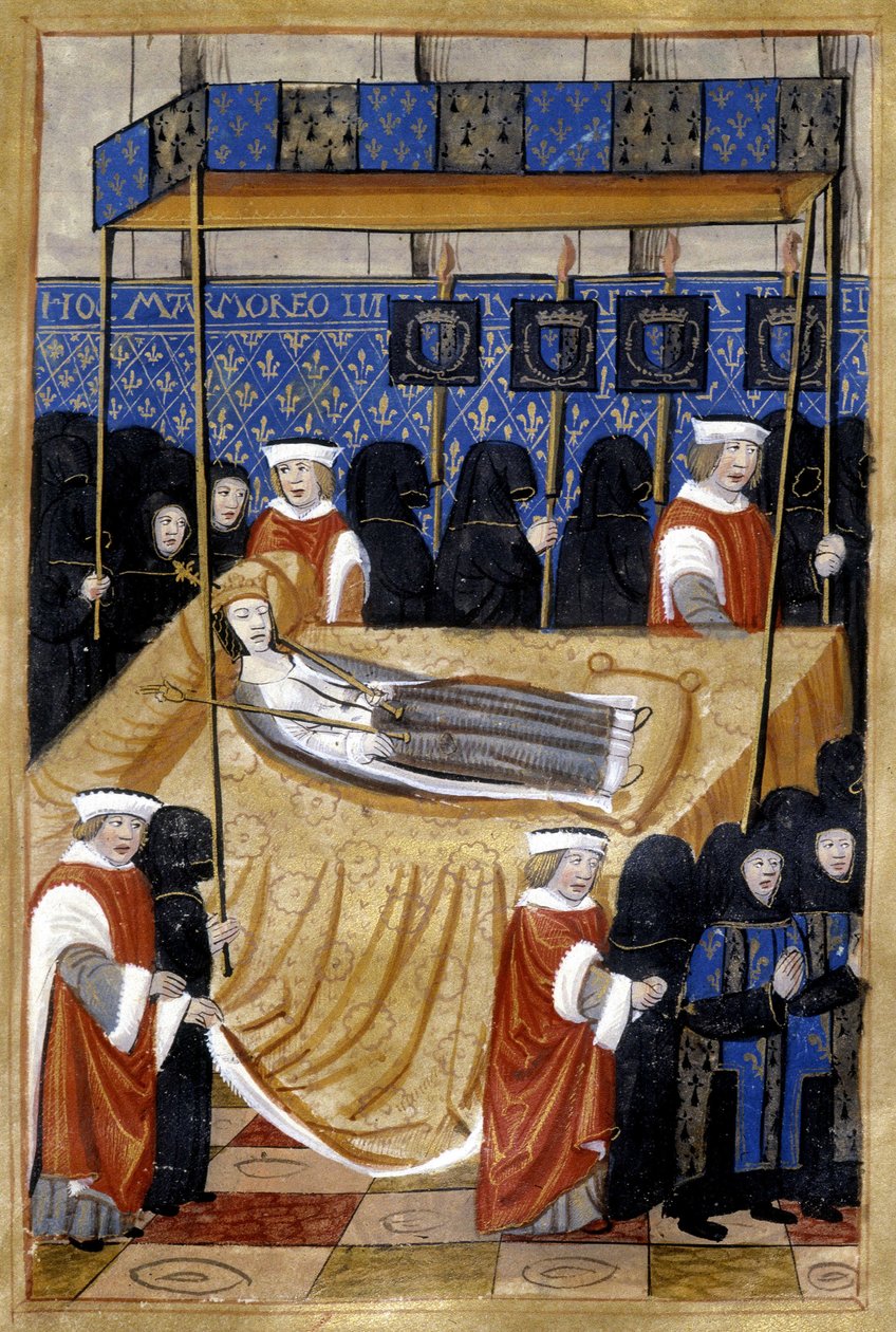 Pohřeb Anny Bretaňské (1514) - miniatura od Unknown artist