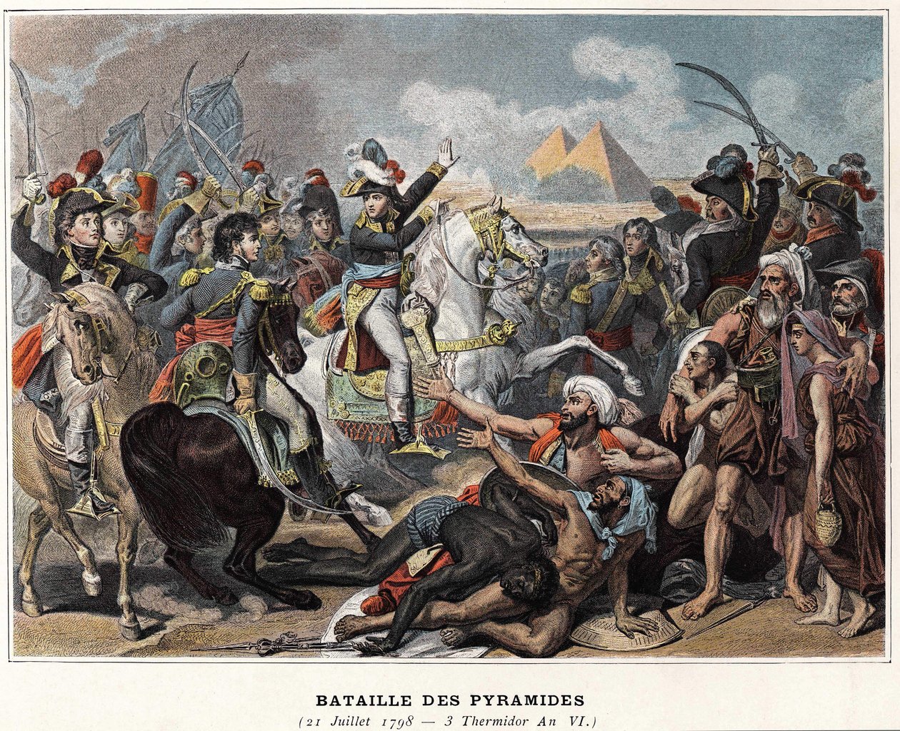 Kampaň (expedice) do Egypta (1798-1801): Bitva u pyramid, 21. července od Unknown artist
