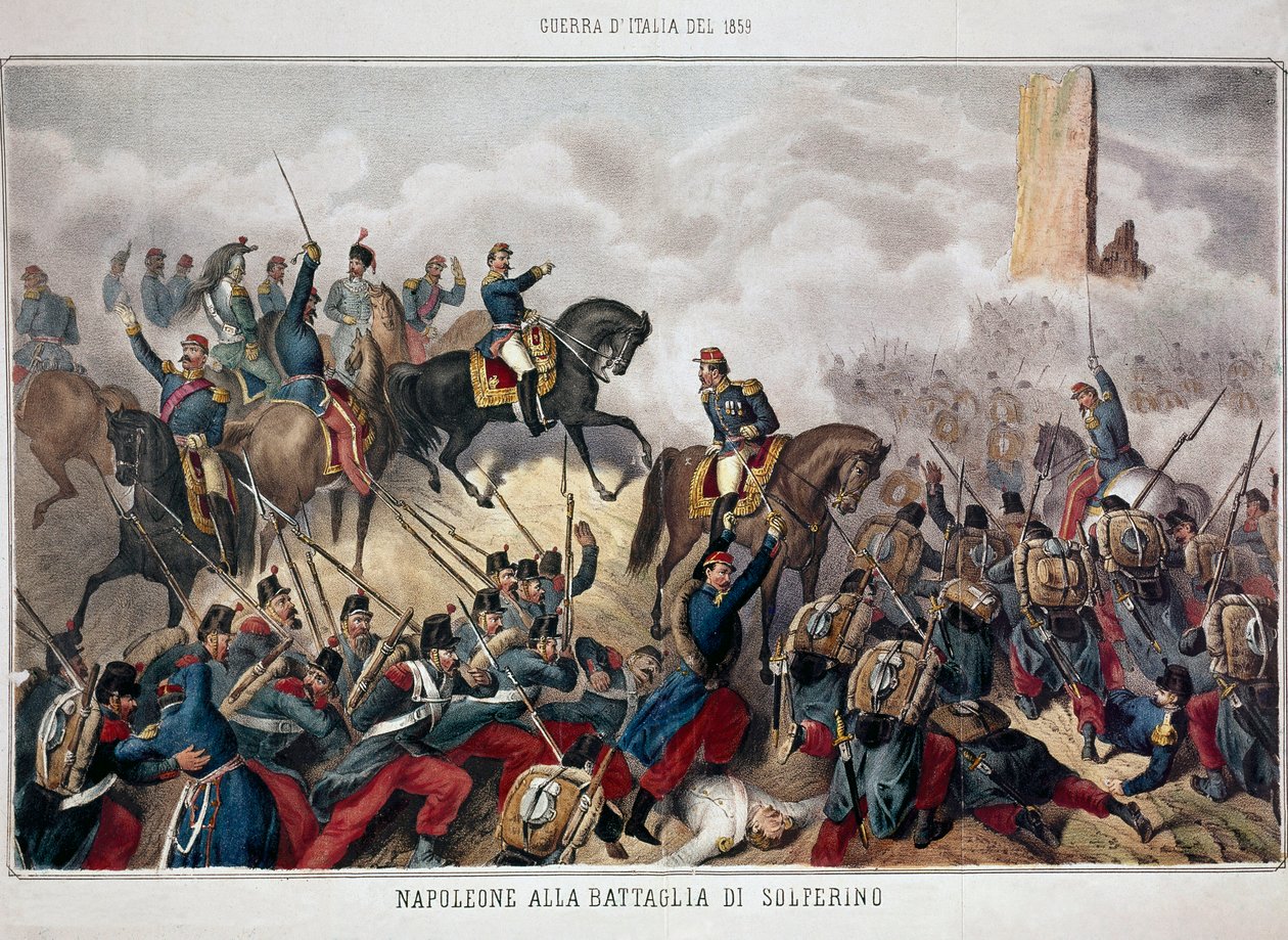 Italské tažení: „“ Bitva u Solferina, 24. června od Unknown artist