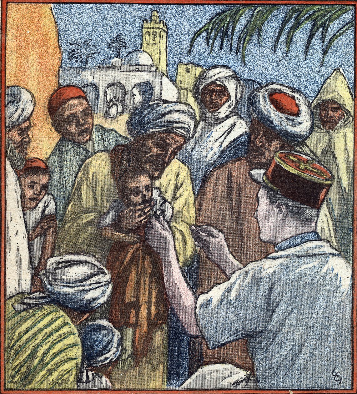 Tažení do Maroka: "Seance de vaccination par les troupes de l