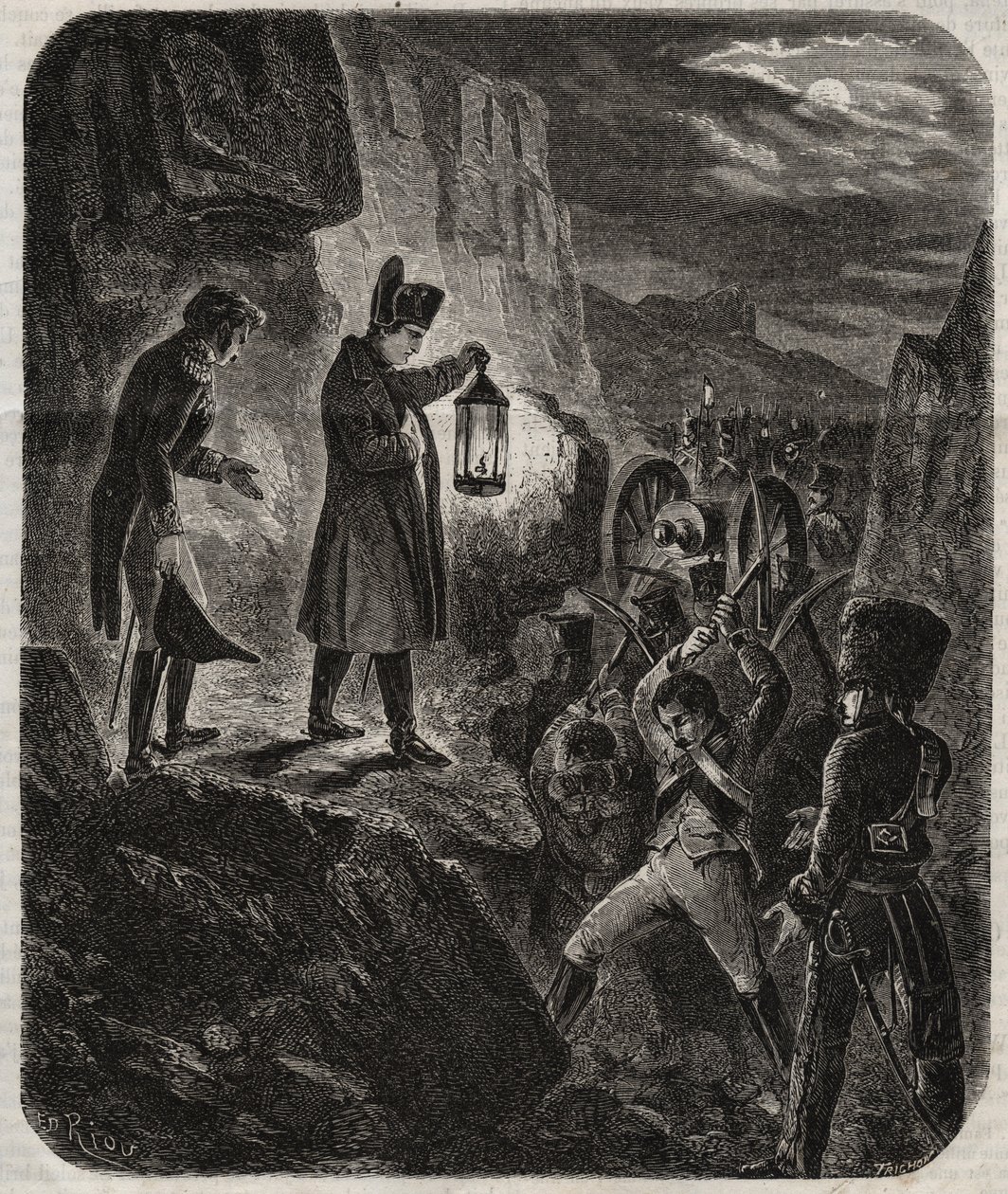 Tažení Pruska a Polska: Císař Napoleon I. (1769-1821) v předvečer bitvy u Ieny a Auerstaedtu 14.10.1805 - Císař Napoleon I. noc před bitvou u Jeny-Auerstedtu (Jena Auerstedt) proti pruské armádě dne 14. října 1805 - Nap od Unknown artist
