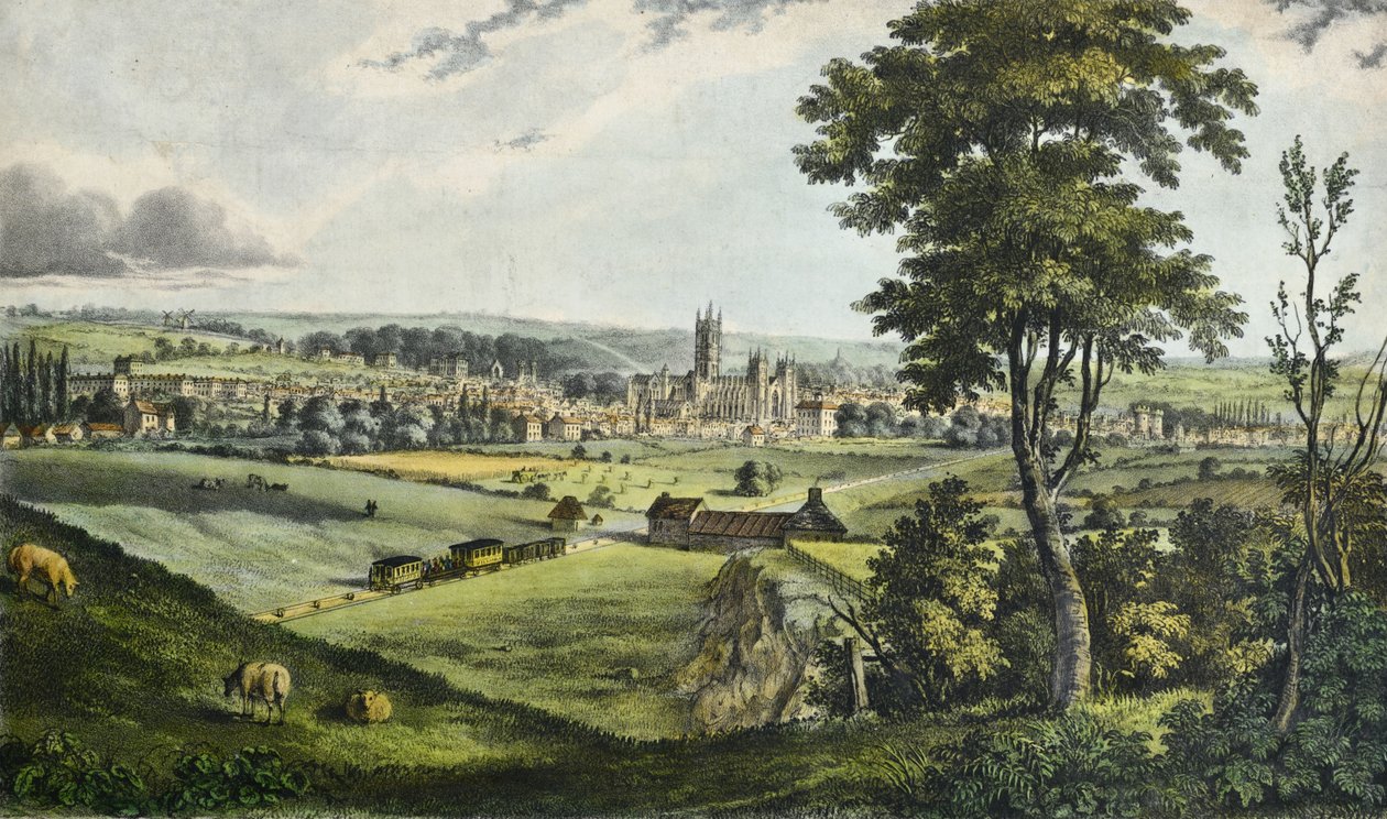 Canterbury od železnice od Unknown artist