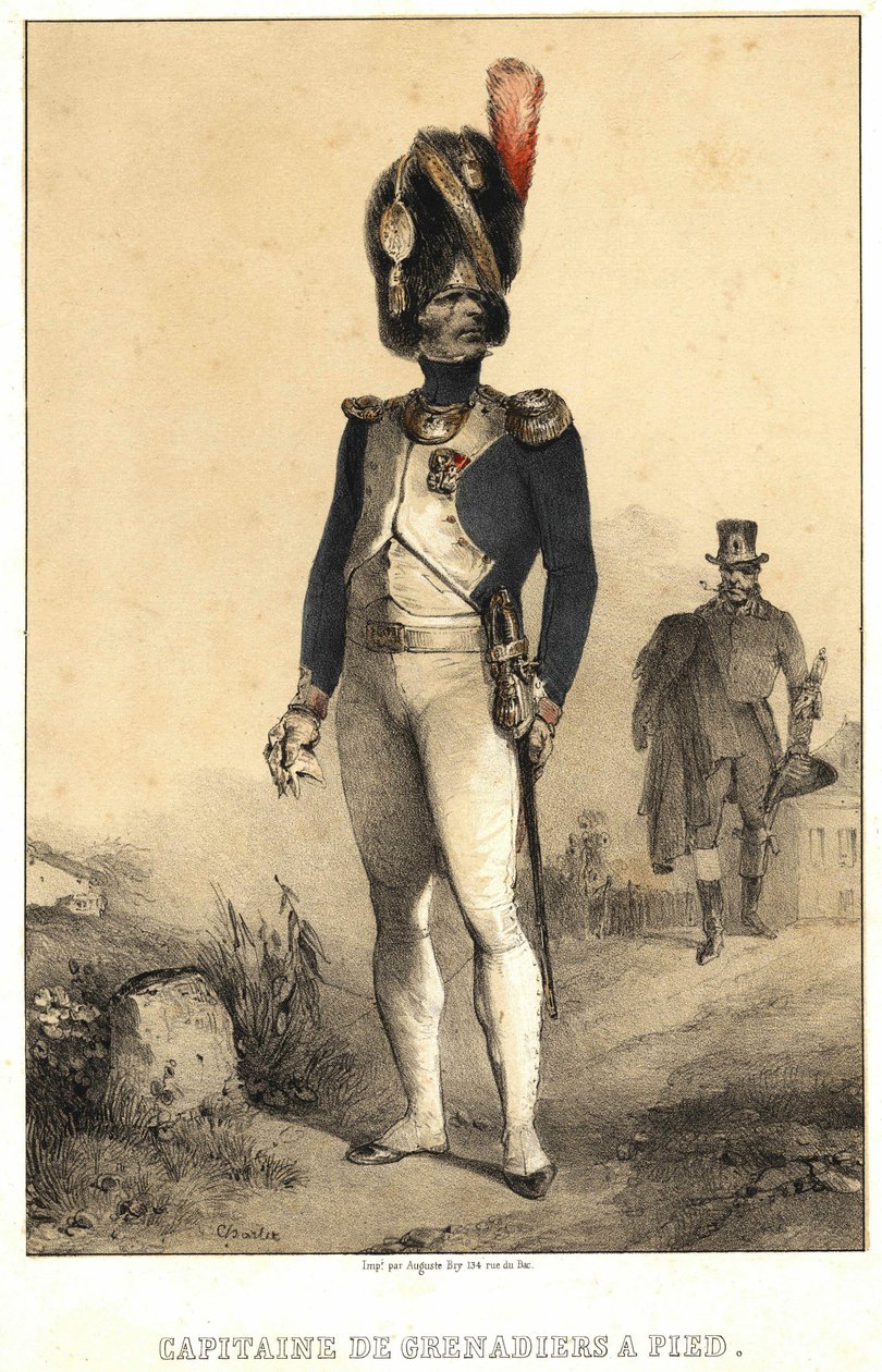 Kapitán granátníků pěšky od Unknown artist