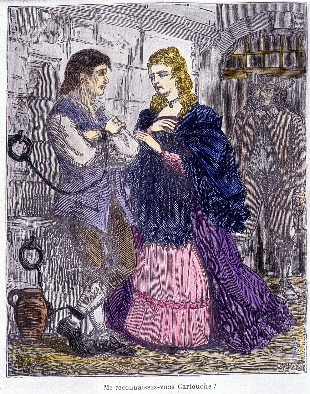 Cartridge navštívená dámou ve vězení - v "" Cartridge, král banditů ", Grandpré od Unknown artist