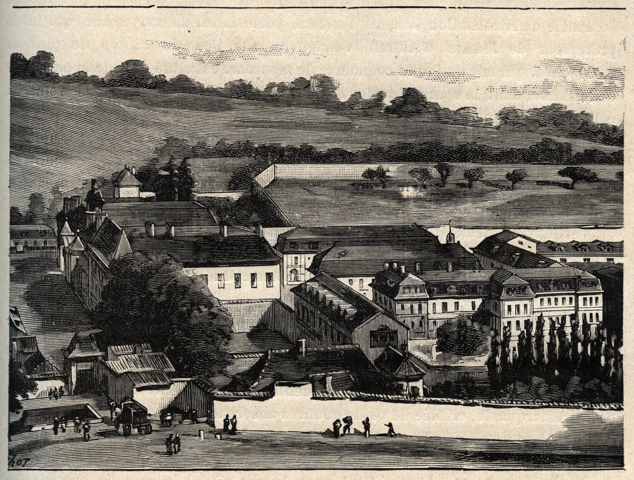 Ústřední dům Clairvaux (vězení Clairvaux) - Champagne-Ardenne - rytina „“ PATRIE“ - PACUREQUIREQUE POPIS FRANCIE V 6 SVAZTECH LUCIEN HUARD - konec 19. stol. od Unknown artist