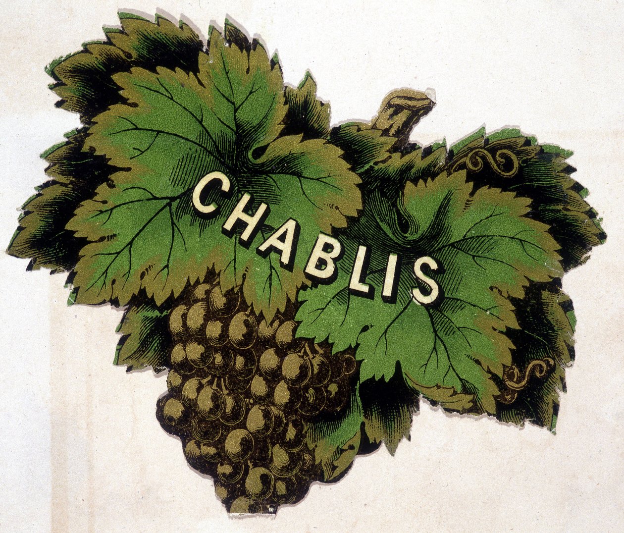 Štítek Chablis. Chromolitografie, n.d. od Unknown artist