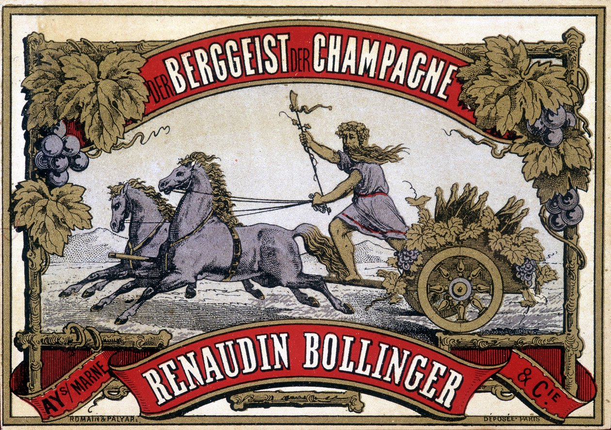 Etiketa šampaňského „Renaudin Bollinger““. od Unknown artist