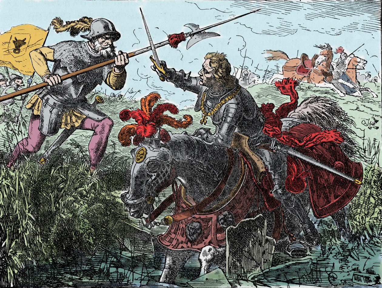 Charles Smělý v Nancy - Charles de Valois Burgundsko, známý jako Hardi nebo Temeraire (1433-1477), vévoda z Burgundska, v bitvě u Nancy od Unknown artist