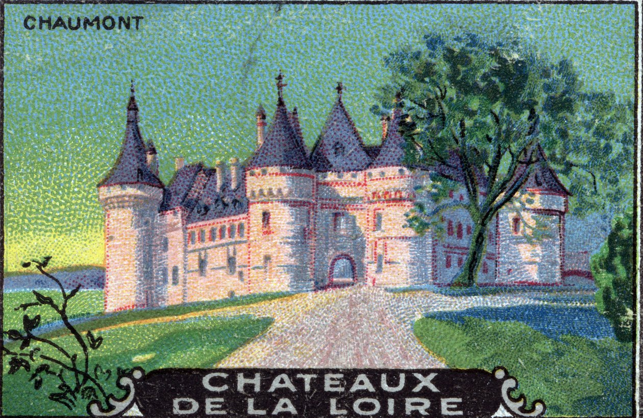 Zámky na Loiře: Chaumont-sur-Loire, Loir-et-Cher, Centre, Francie, začátek 20. století (chromo) od Unknown Artist