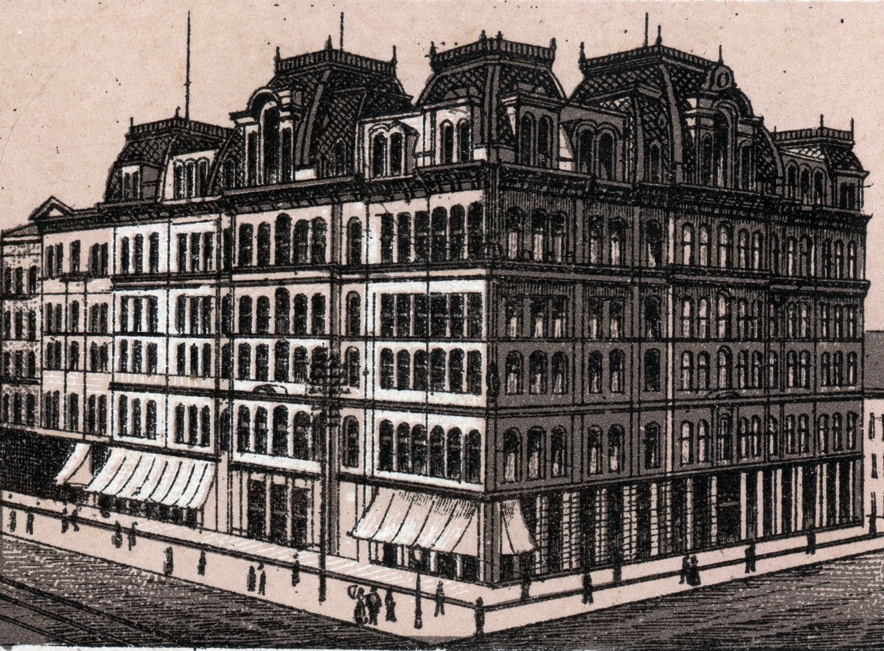 Chicago, USA: pohled na Field, Leiter & Co. (Field, Leiter & Co. Department Store). v „“ Svět ilustruje 168 pohledů““ Bez data (konec 19. století) od Unknown artist