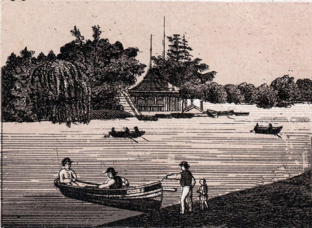 Chicago, Spojené státy americké: pohled na Central Park. v „“ Svět ilustruje 168 pohledů““ Nedatováno (konec 19. století) od Unknown artist