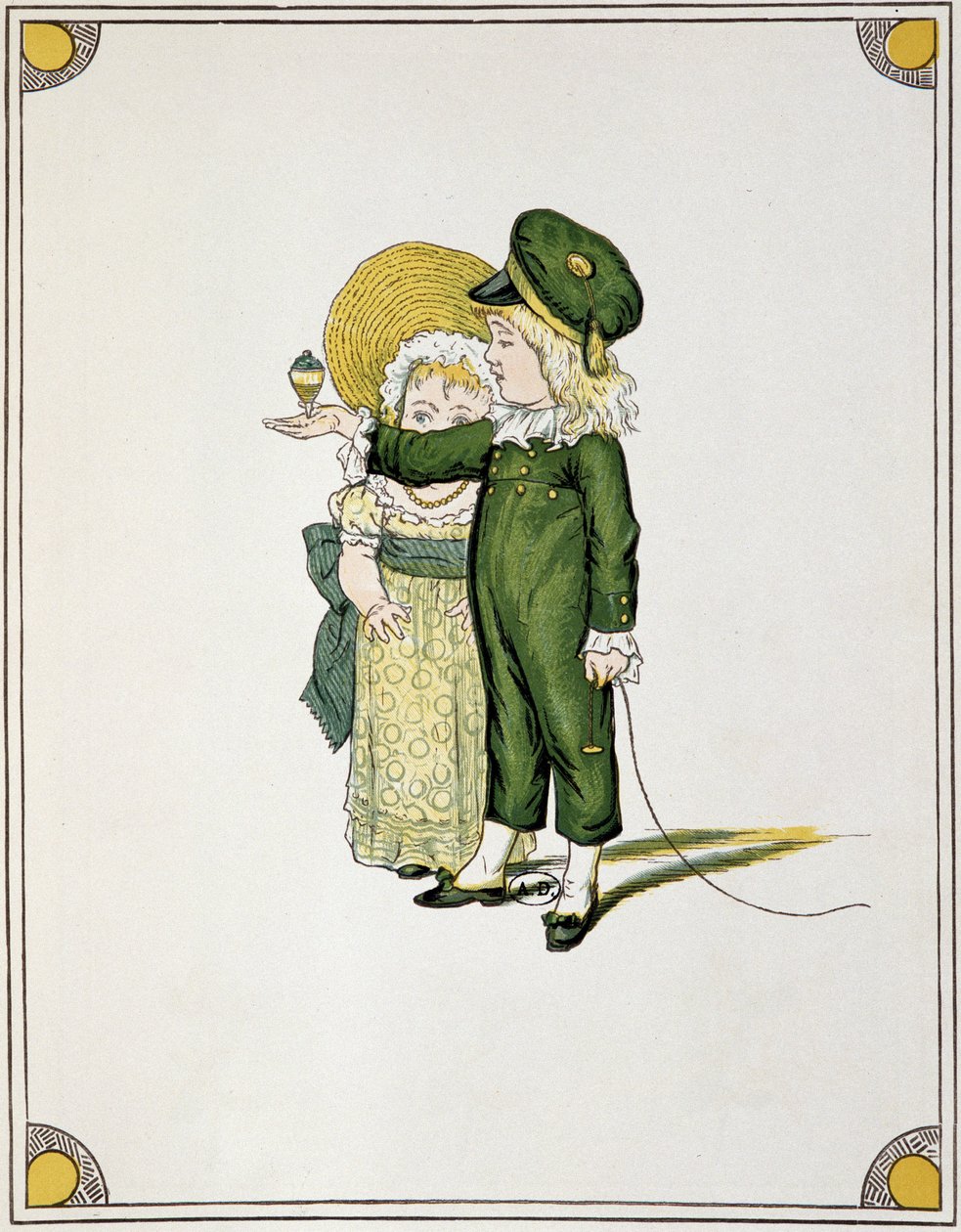 Děti si hrají nahoře - kreslení od Unknown artist