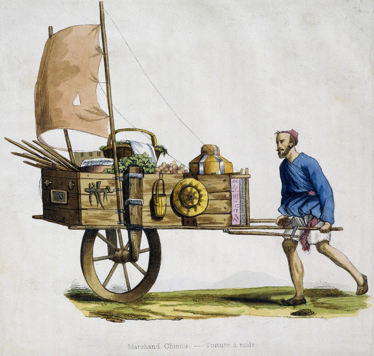 Čínský obchodník a jeho plachetnice od Unknown artist