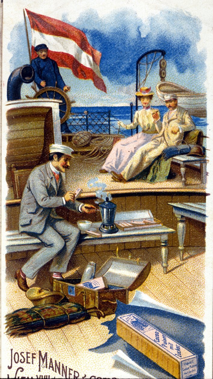 Reklama na čokoládu ““ Josef Manner & Gomp, Vídeň””. od Unknown artist