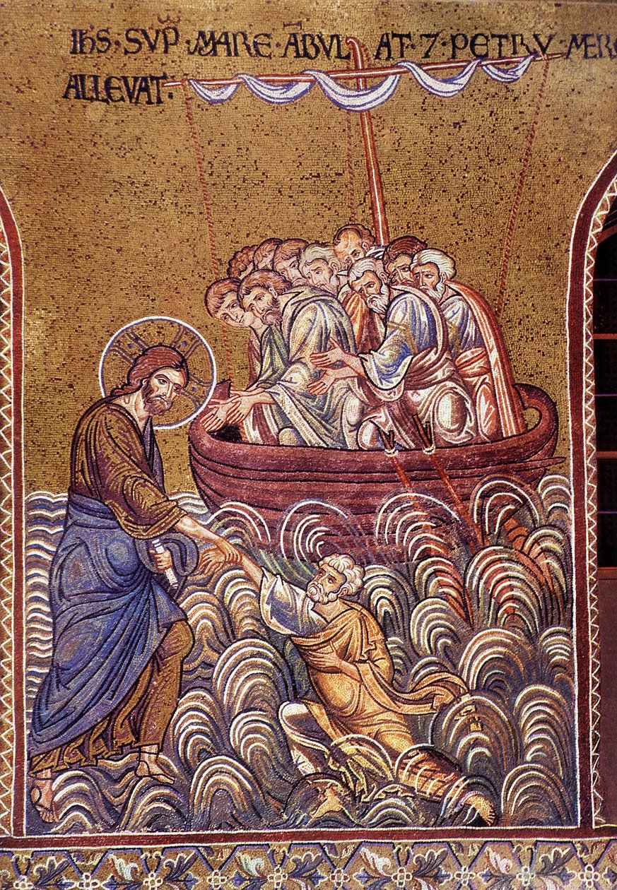 Kristus chodí po vodách od Unknown artist