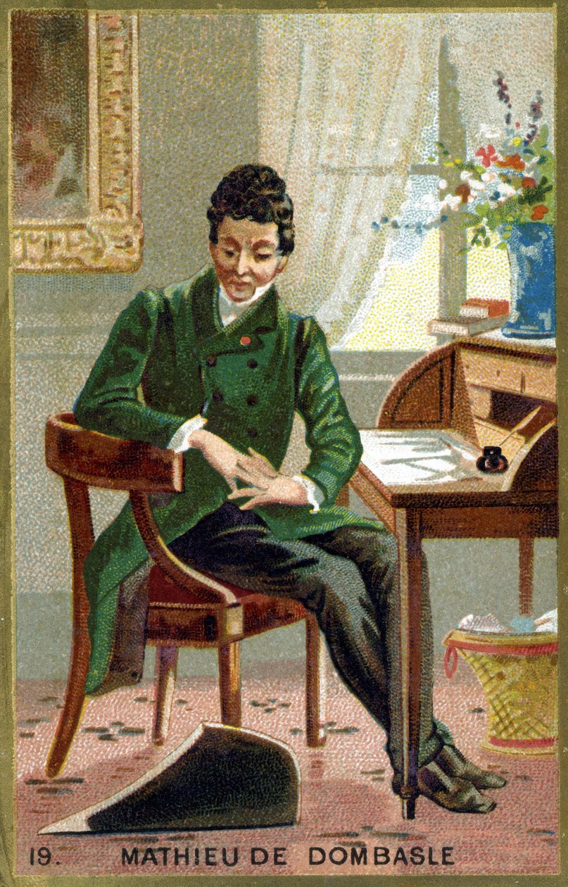 Christophe Joseph Alexandre Mathieu de Dombasle (1777 - 1843) francouzský astronom. Chromolitografie 19. století. od Unknown artist