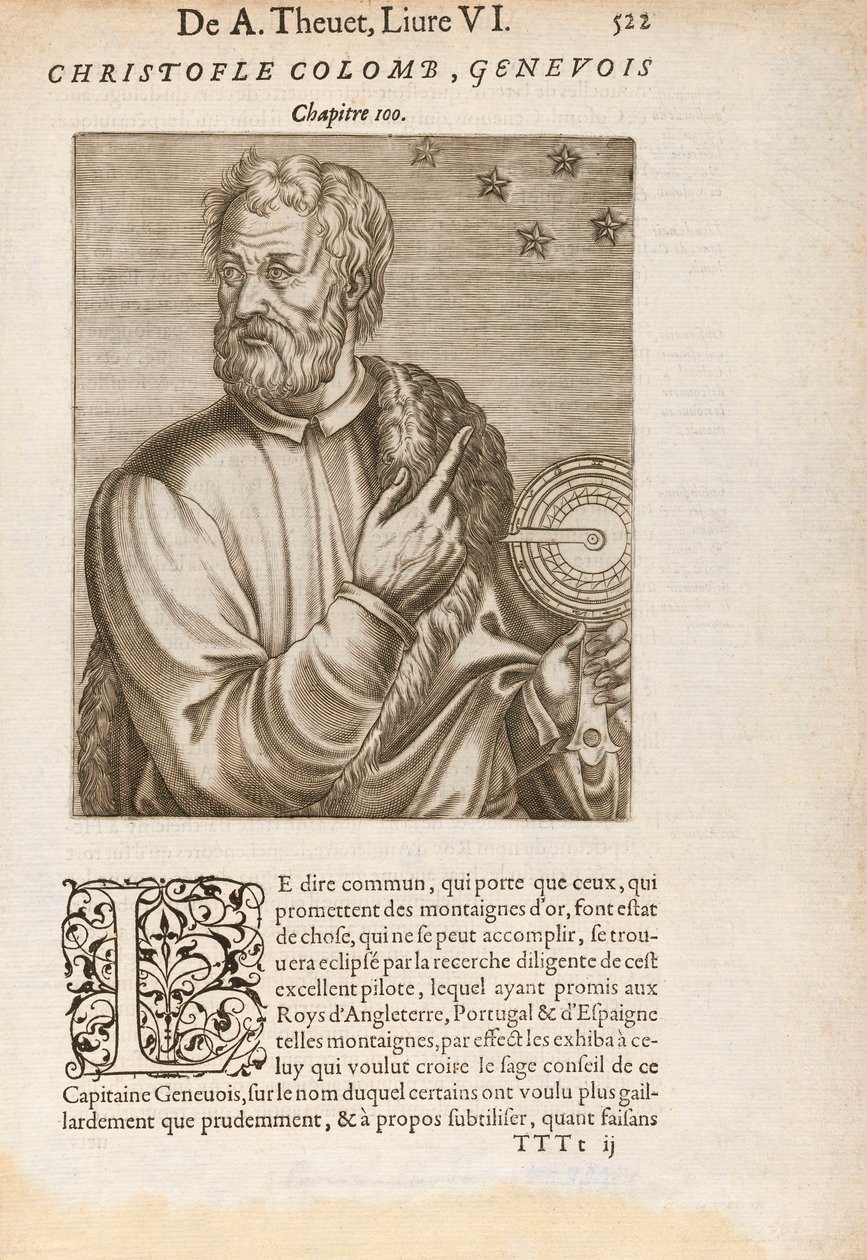 Kryštof Kolumbus pomocí hvězdné navigace od Unknown artist