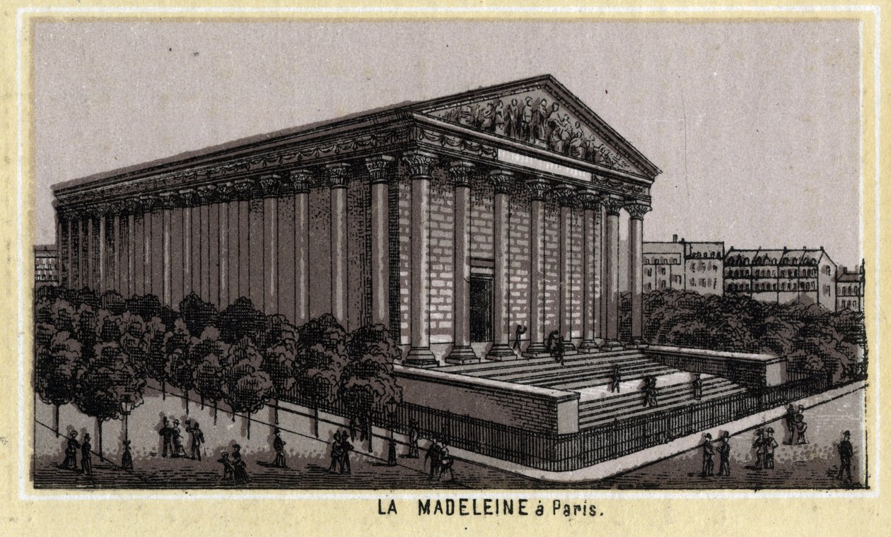 Kostel Madeleine v Paříži. od Unknown artist