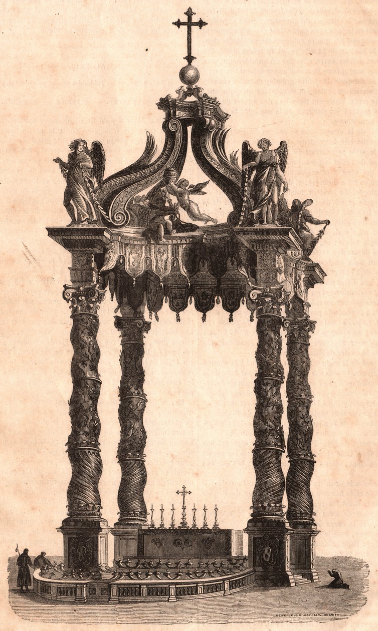 Ciborium v Saint Peter v Římě, Itálie od Unknown