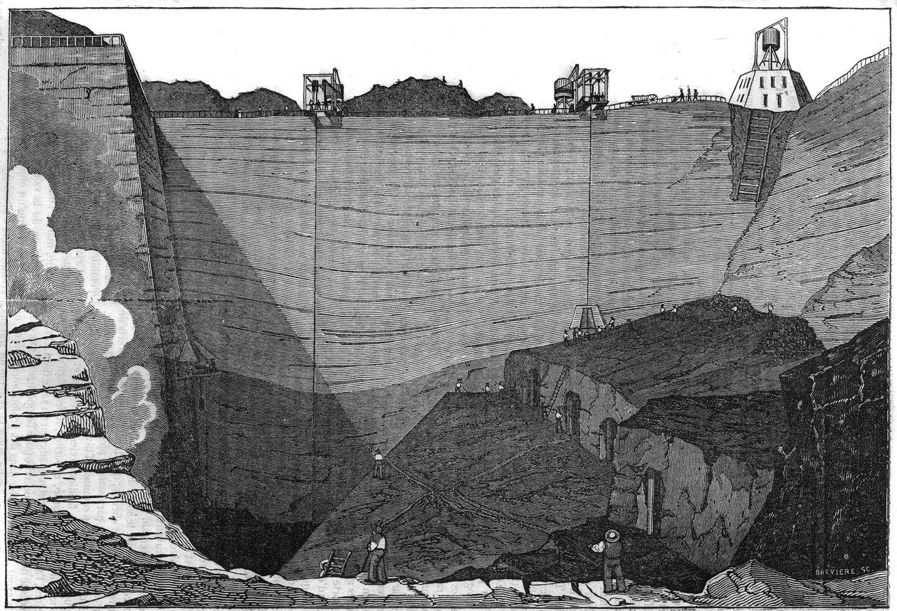 Uhelný průmysl: pohled na uhelné doly a komentář ve spojencích. V "" Malebném obchodě "" 1835 od Unknown artist