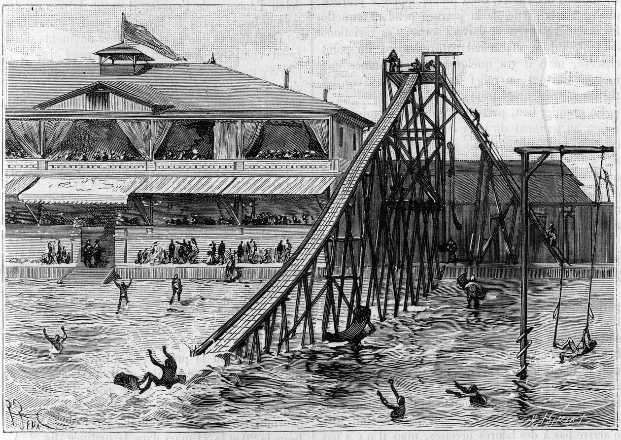 Dráha v Bridgeport, Connecticut, USA. v „La Nature. Přehled věd a jejich aplikací v umění a průmyslu.“ 1888 od Unknown artist