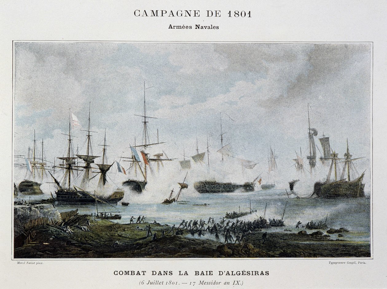 Boj v zátoce Algeciras od Unknown artist