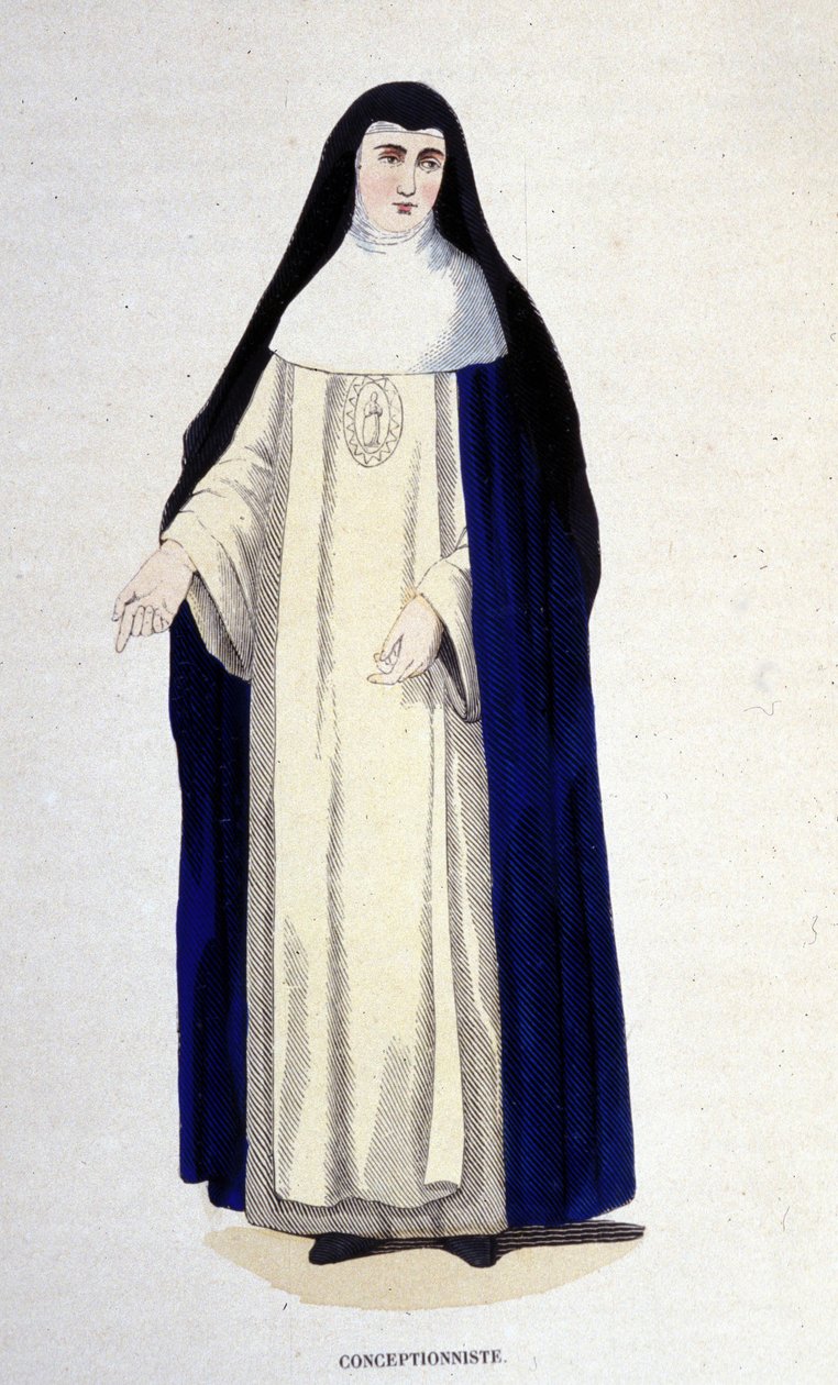Koncepční, rytina z alba o řeholních řádech, Paříž od Unknown artist