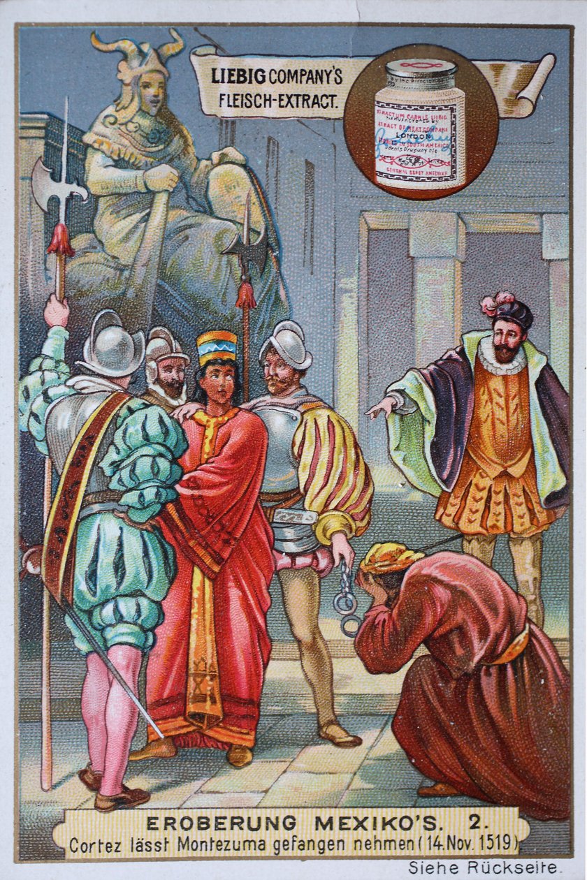 Dobytí Mexika: Cortéz zatýká krále Mont... Evropská škola (20. století) Dobytí Mexika: Cortes zatýká krále Montezumu II. od Unknown artist