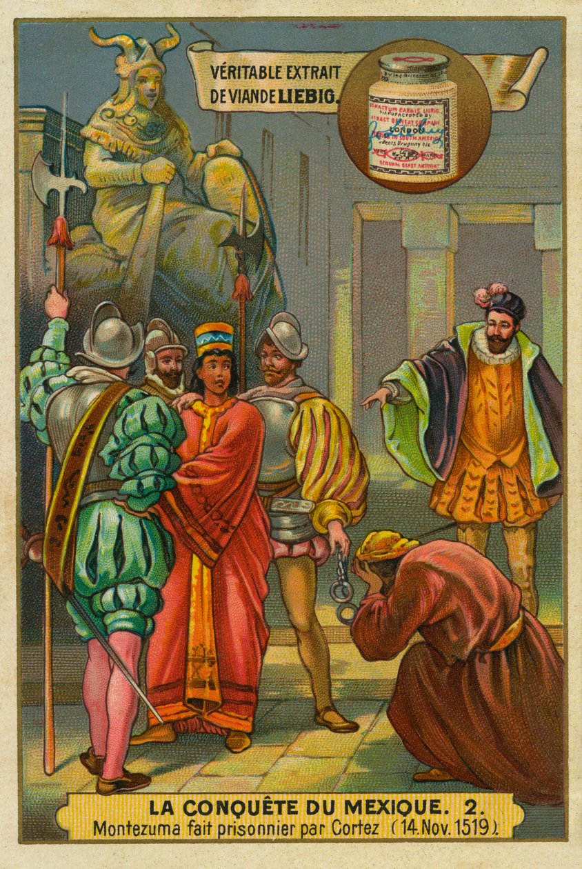 Dobytí Mexika: Cortézové zatýkají krále Montezumu II. od Unknown artist