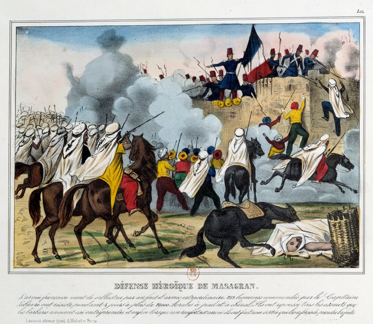 Dobytí Alžírska: bitva u Mazagranu dne 6.2.1839. od Unknown artist